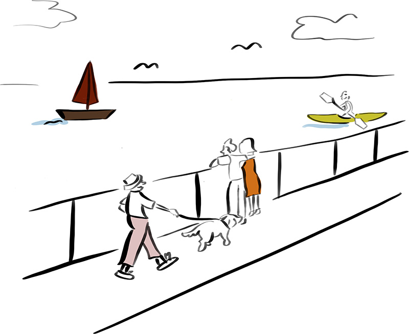 Waterfront illustration